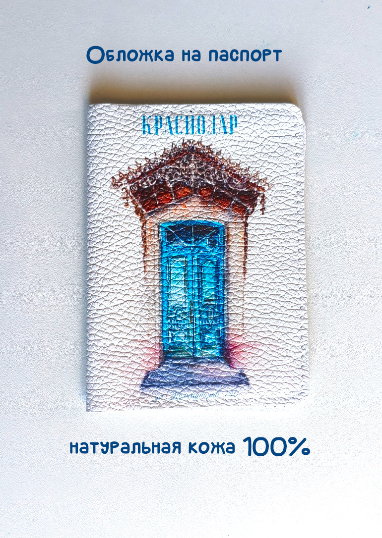Обложка на паспорт «Двери» Краснодар