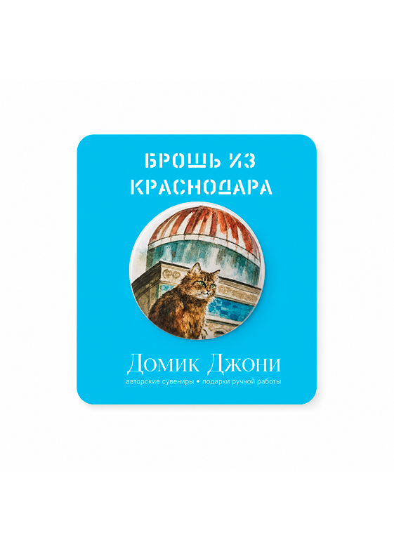 Значок с Краснодаром «Кот»