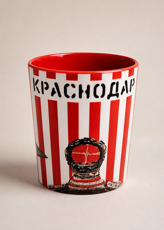 Кружка керамическая в полоску «Глазами Казака»