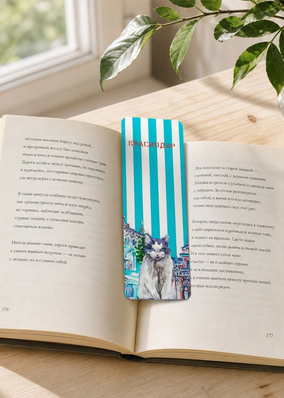 Закладка в книгу «Кот в полоску». Краснодар