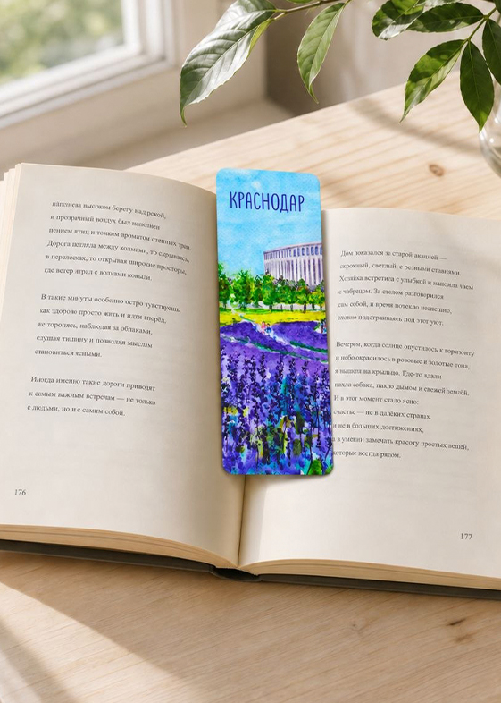 Закладка в книгу «Цветение шалфея в парке». Краснодар